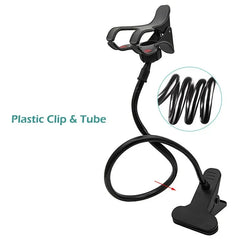 Flexible Gooseneck Phone Holder Clip-On Lazy Stand for Bed & De