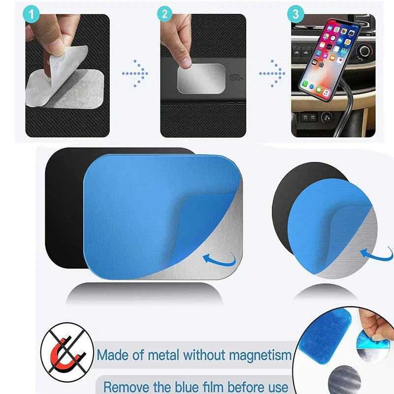 Magnetic Metal Plate for Car Phone Holder Universal Iron Sheet Disk