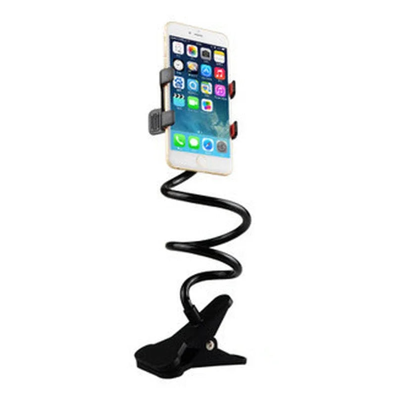 Flexible Gooseneck Phone Holder Clip-On Lazy Stand for Bed & De