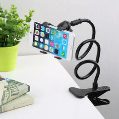 Flexible Gooseneck Phone Holder Clip-On Lazy Stand for Bed & De