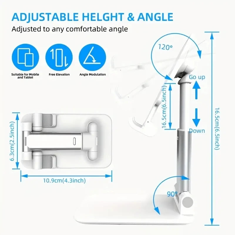 Foldable Telescopic Mobile & Tablet Stand Adjustable Desktop Holder