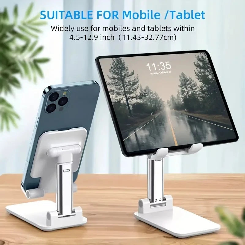 Foldable Telescopic Mobile & Tablet Stand Adjustable Desktop Holder