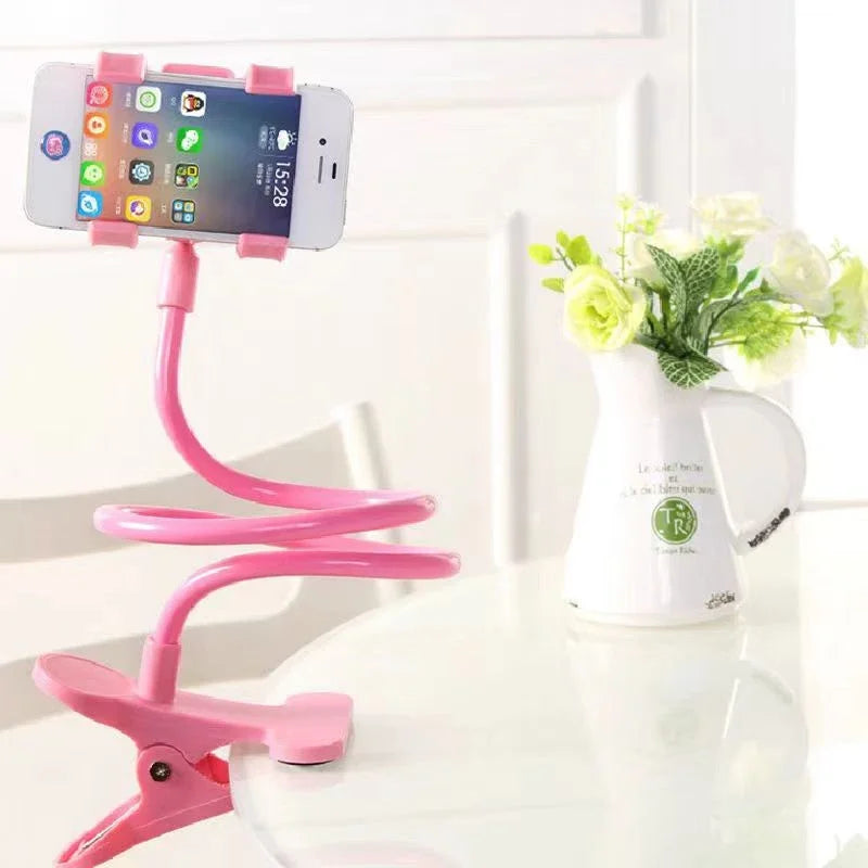 Flexible Gooseneck Phone Holder Clip-On Lazy Stand for Bed & De