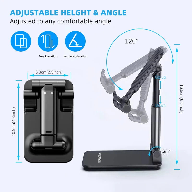 Foldable Telescopic Mobile & Tablet Stand Adjustable Desktop Holder