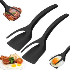 -in-1 Grip Flip Spatula Tongs Non-Stick Egg, Pancake & Omelet Tool