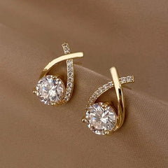 Korean Style Cross Stud Earrings Chic & Trendy Jewelry