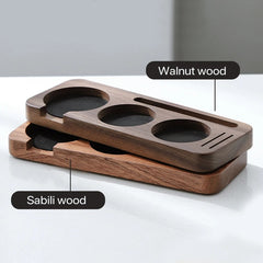 Walnut Coffee Tamper Mat & Portafilter Holder for 51mm 54mm 58mm