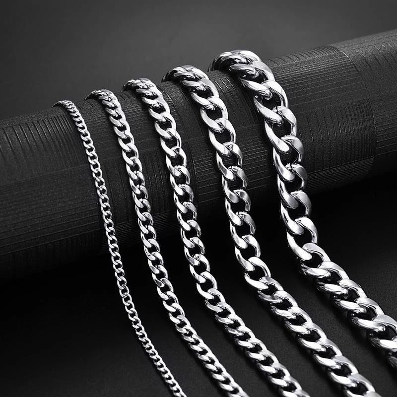 Trendy Cuban Chain Bracelet Classic Stainless Steel 3/5/7/9mm for Men & Women