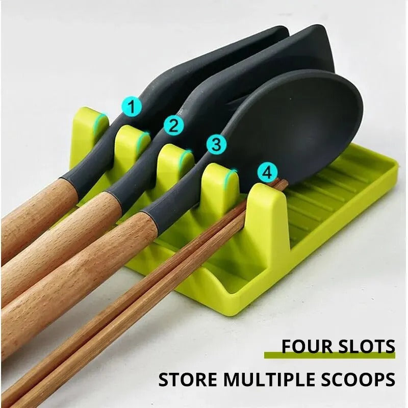 Spatula & Pot Lid Rack  Multi-Function Countertop Spoon & Utensil Holder