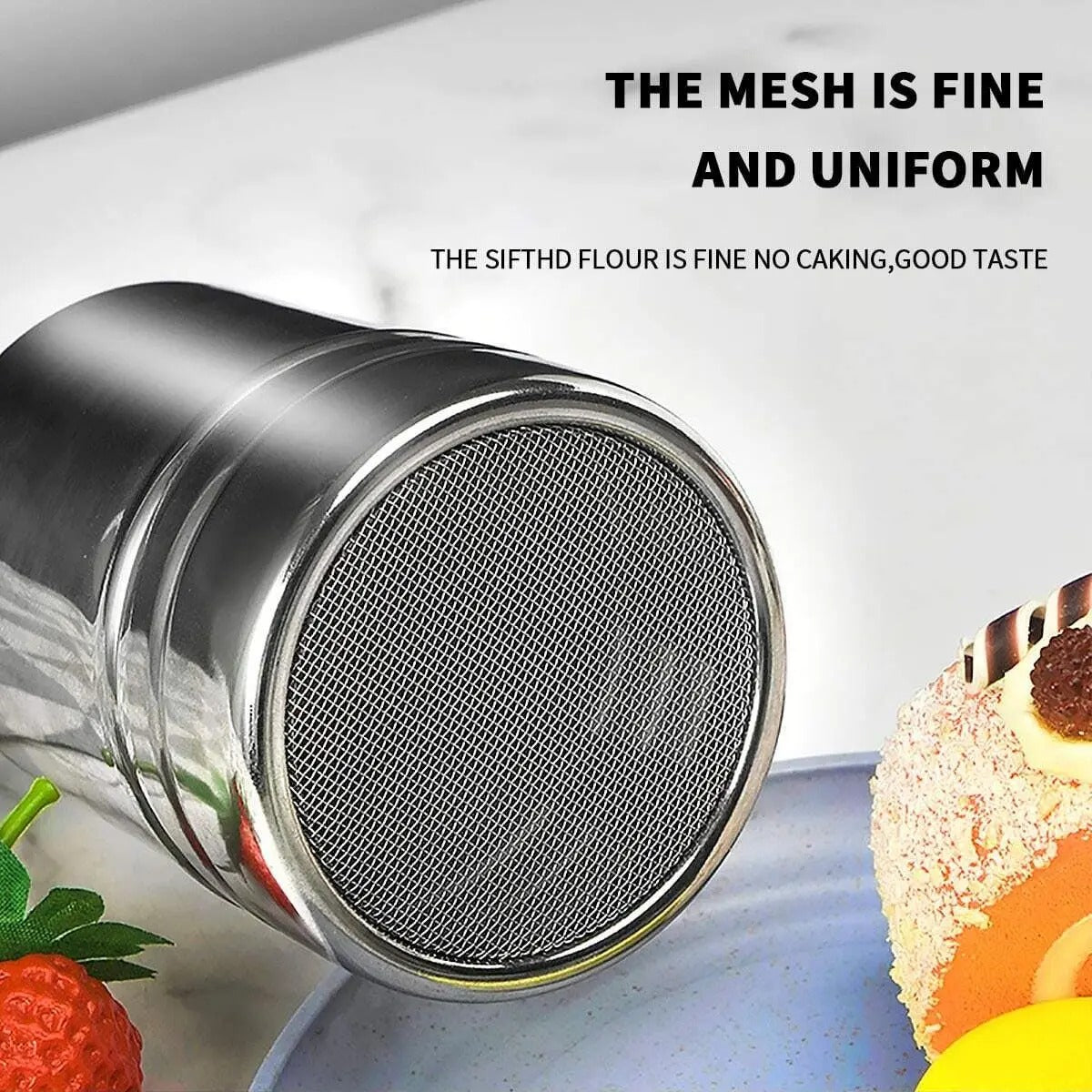 Stainless Steel Mesh Spice Shaker  Sugar, Salt & Cocoa Duster