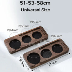 Walnut Coffee Tamper Mat & Portafilter Holder for 51mm 54mm 58mm