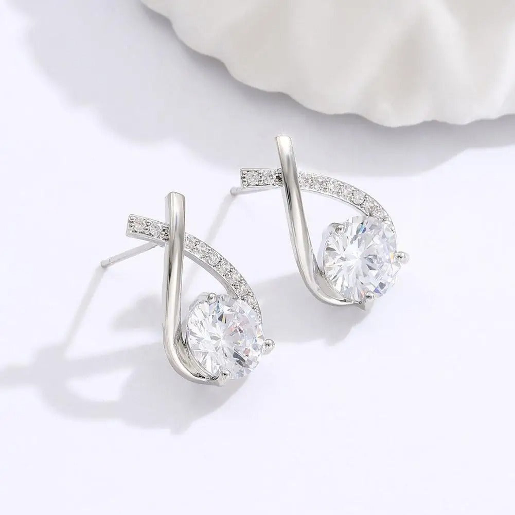 Korean Style Cross Stud Earrings Chic & Trendy Jewelry