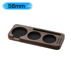 Walnut Coffee Tamper Mat & Portafilter Holder for 51mm 54mm 58mm